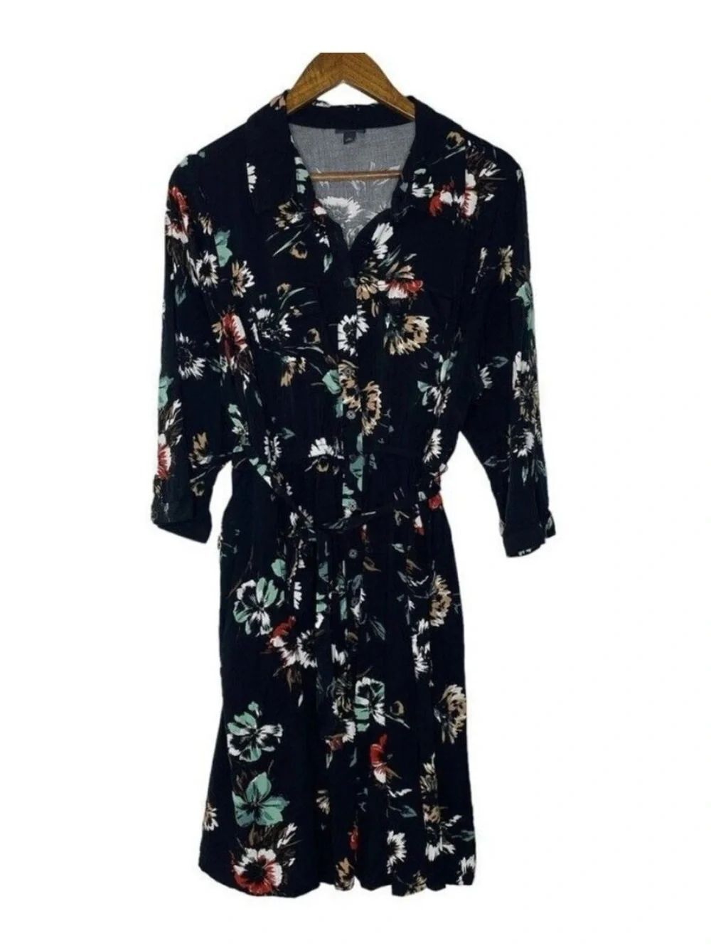 Torrid Black Floral Button Front
Dress Plus Size 2X Women's
